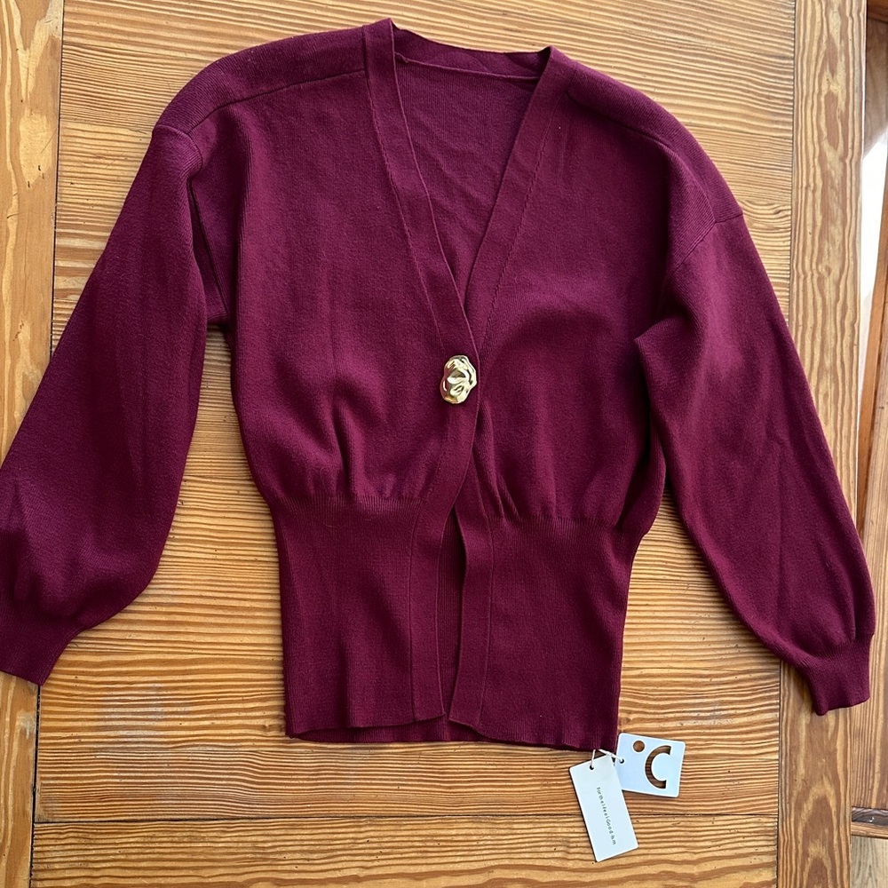 Elegant Burgundy Women's Sweater